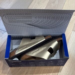 Birkenstock Gold Arizona Two-Strap Slide Sandals